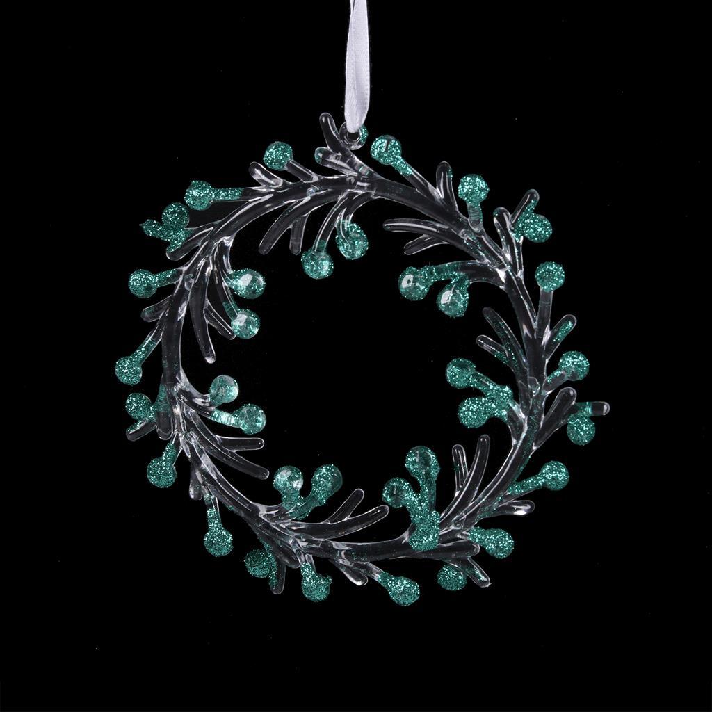 Crystal Wreath Tree Ornament 14cm