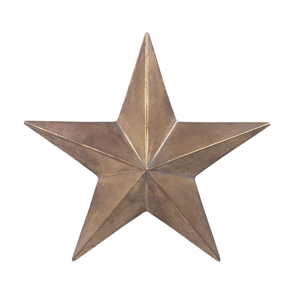 Gold METAL STAR Hanging Ornament 31.5cm