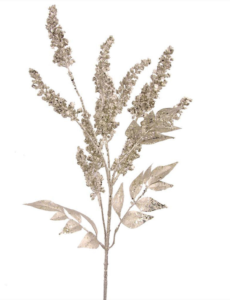 Champagne Amaranthus Leaf Christmas Tree Pick 70cm