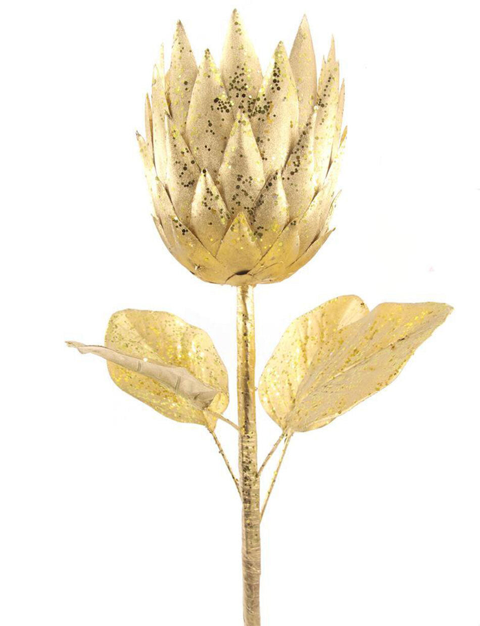 Gold Protea Christmas Tree Pick 69cm