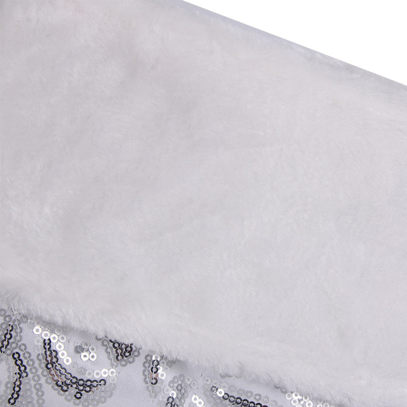 Silver and white Christmas Stocking