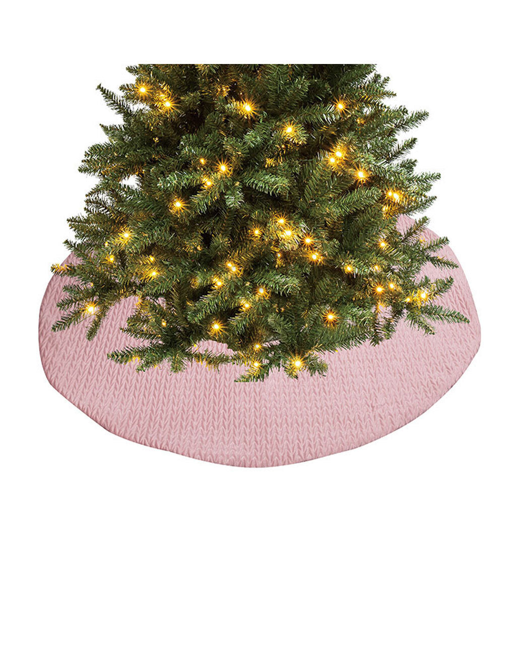 Christmas Tree Skirt Pink Velvet 120cm