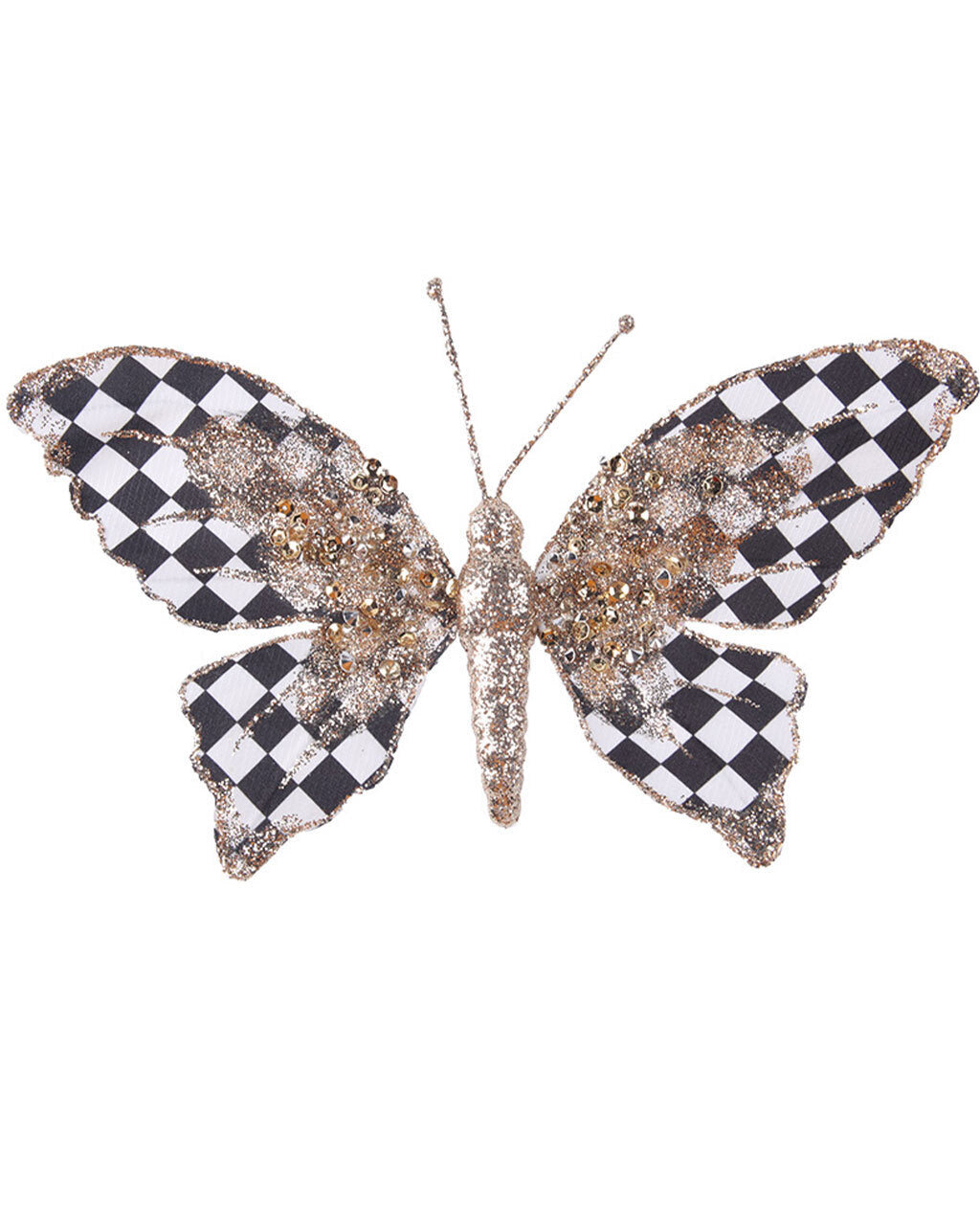 Butterfly Clip Black and White 190mm