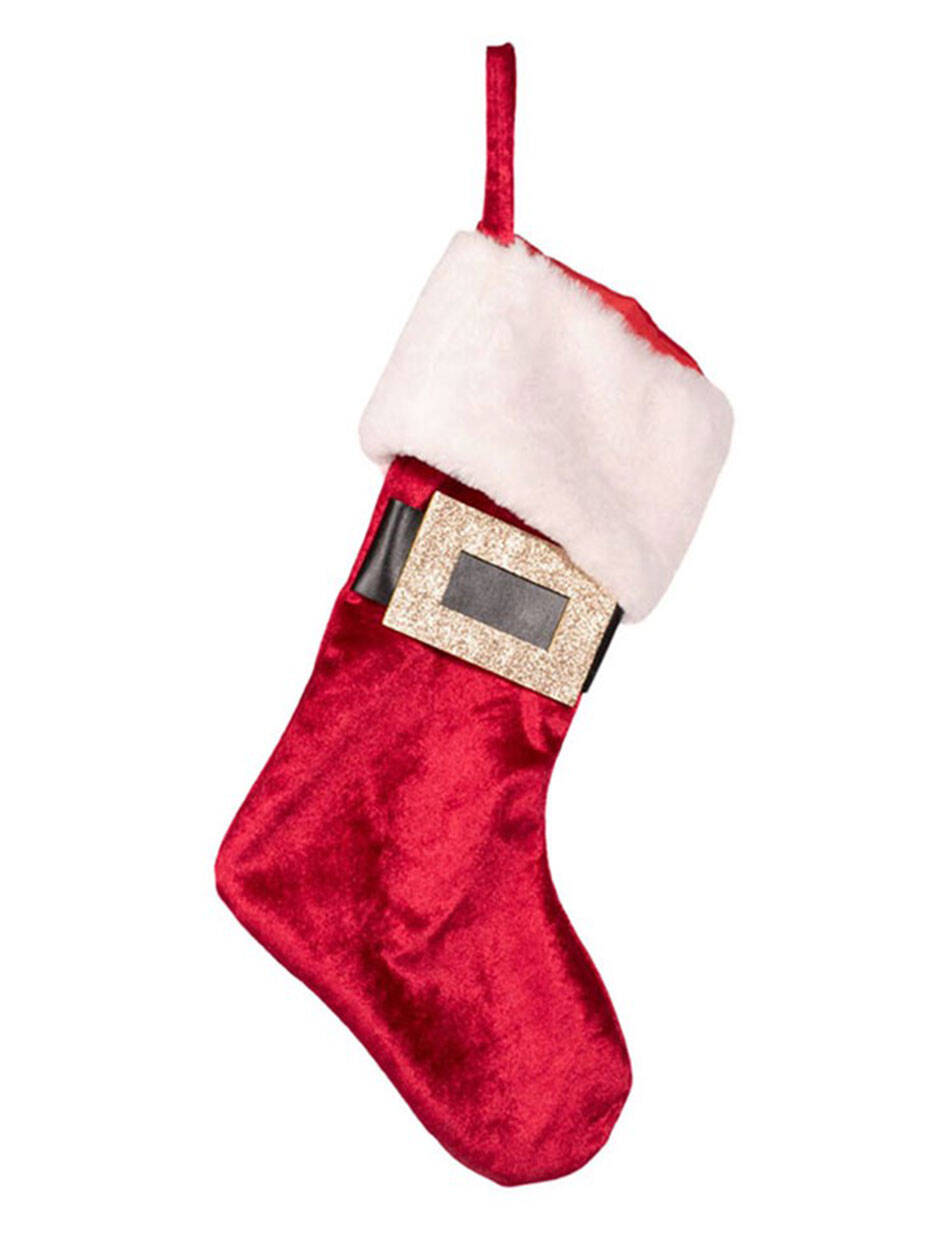 Santa Belt Christmas Stocking 51cm
