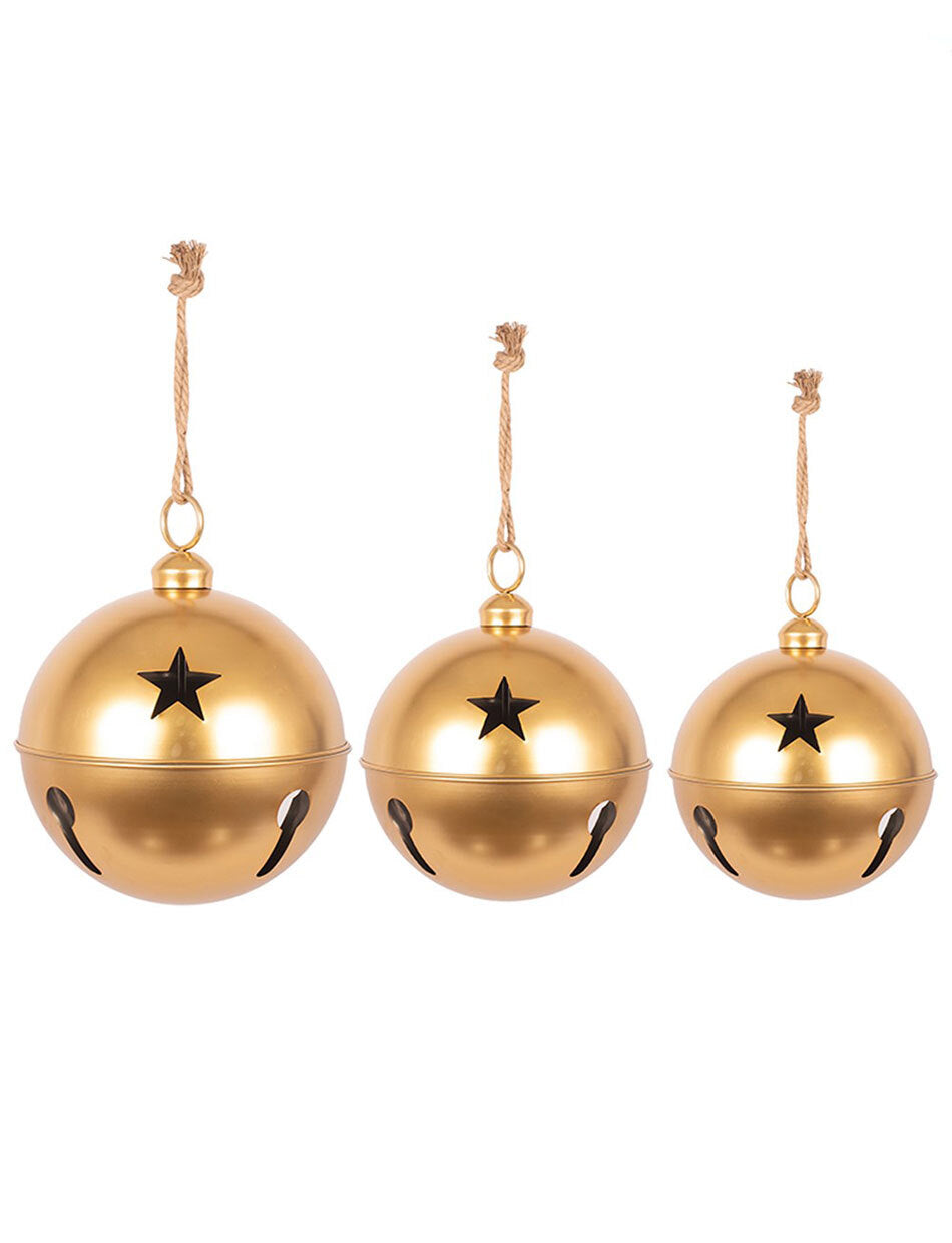 Gold Shiny Jumbo Bells Set of 3