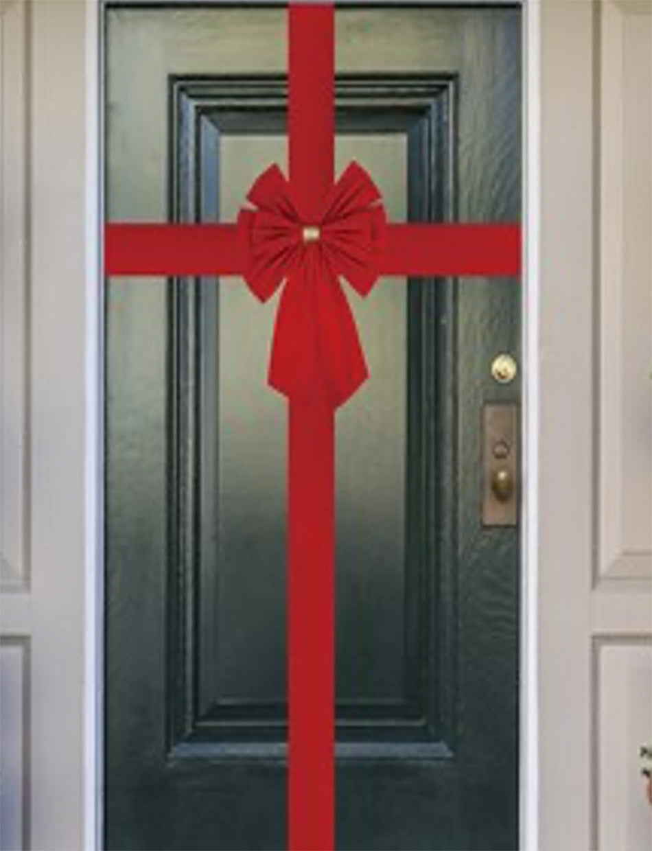 Red Front Door Bow 40 x 56cm