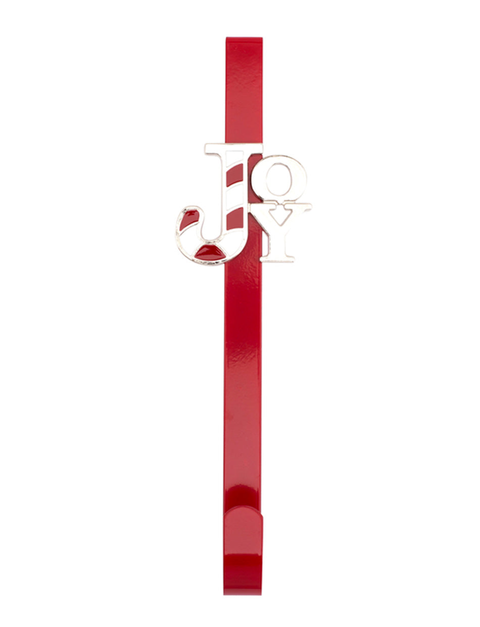 Joy Red Wreath Over Door Hanger 37cm