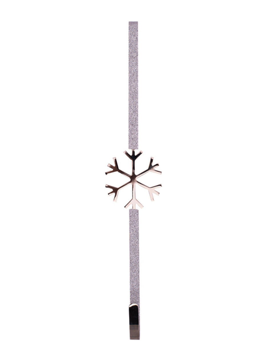 Silver Snowflake Christmas Wreath Holder 37cm