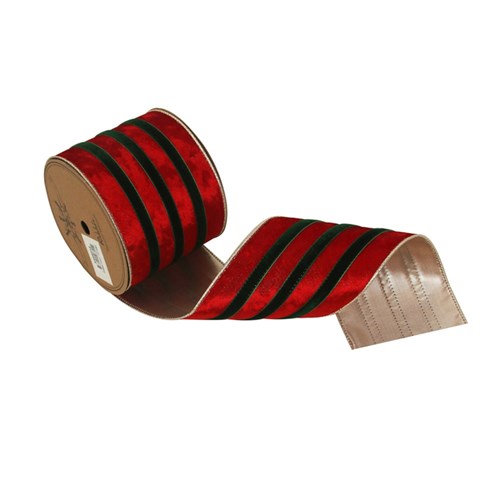 Red Velvet Ribbon with Wire Edge