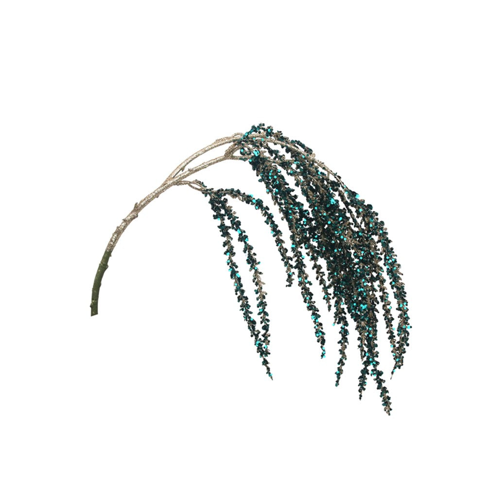 Weeping Willow Silver Glitter with Forest Beads