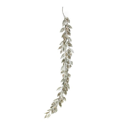 Champagne Glitter Leaf Garland