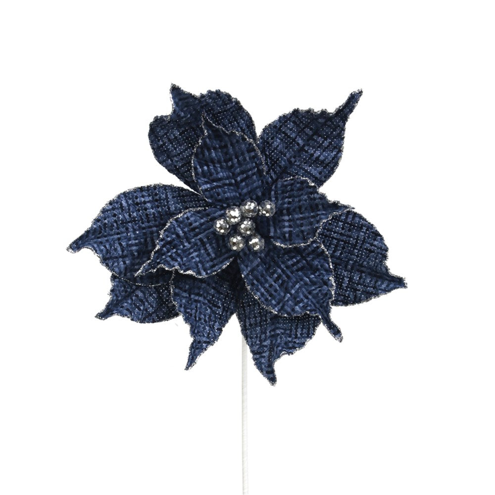 Blue Tweed Poinsettia Flower Stem