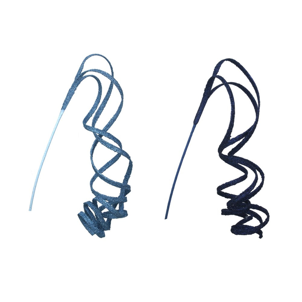 Navy and Arctic Blue Swirl Drops - set of 2