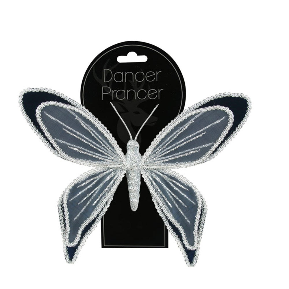 Navy Butterfly with Clip