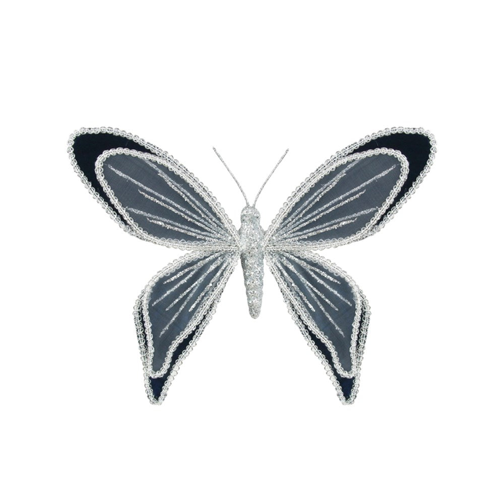 Navy Butterfly with Clip