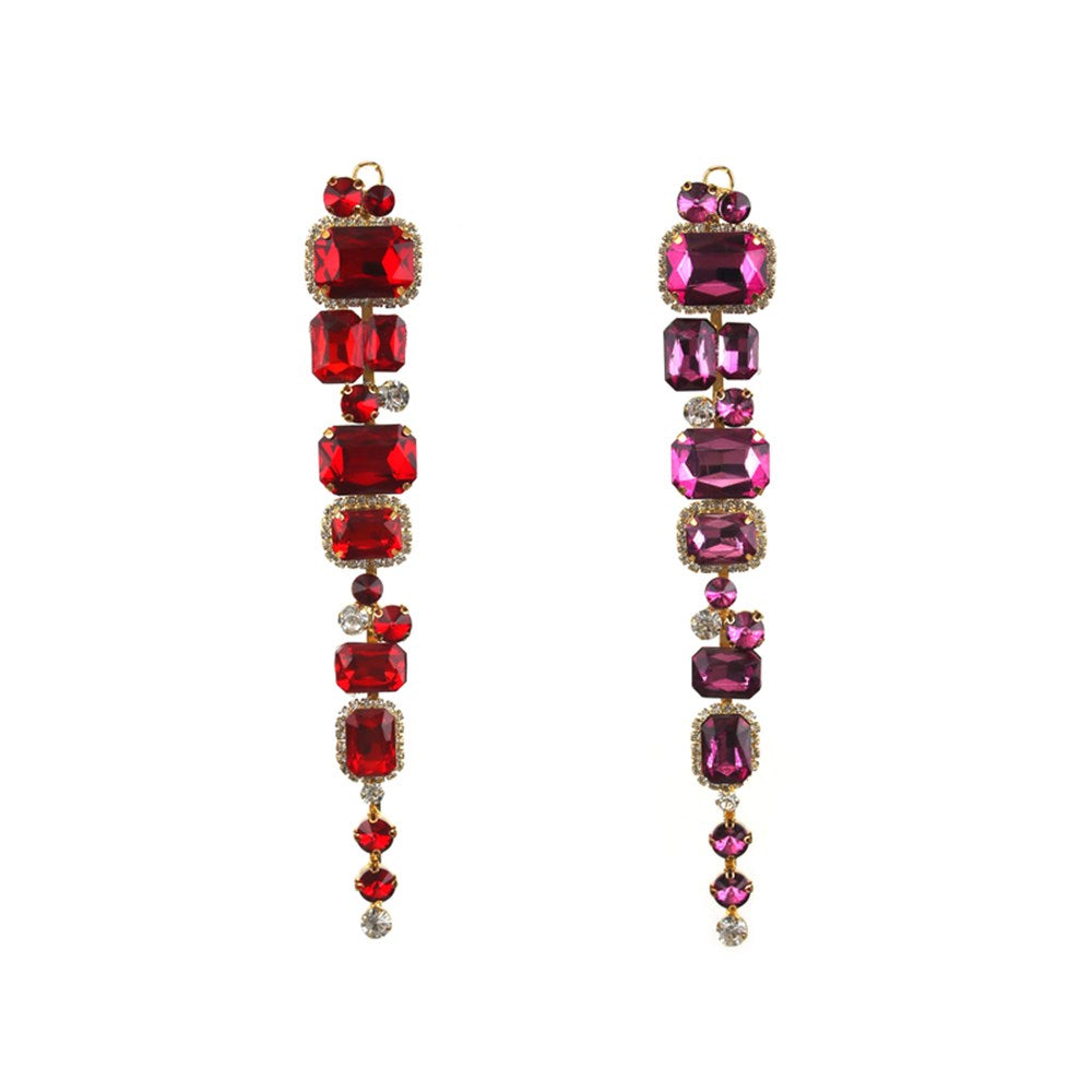 Ruby & Amethyst Diamonte Hanging Tree Decoration