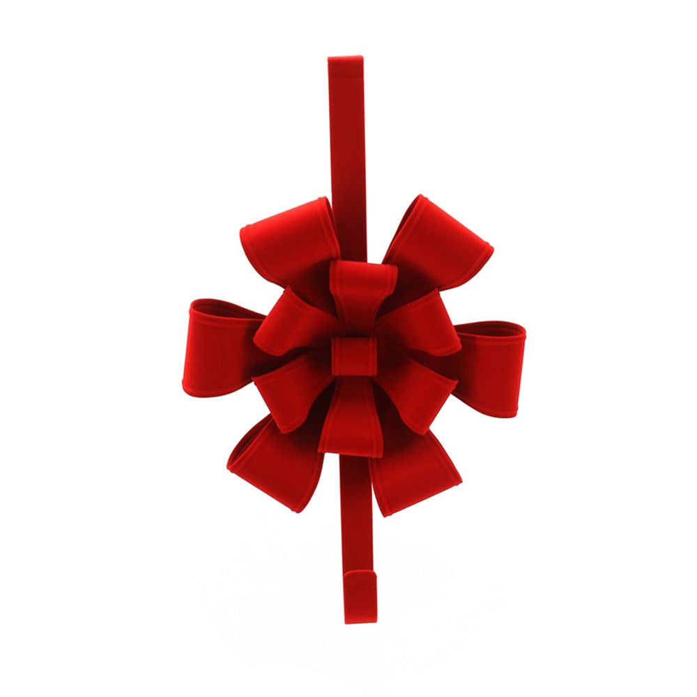 Flocked Red Metal Wreath Hanger - 53.5cm