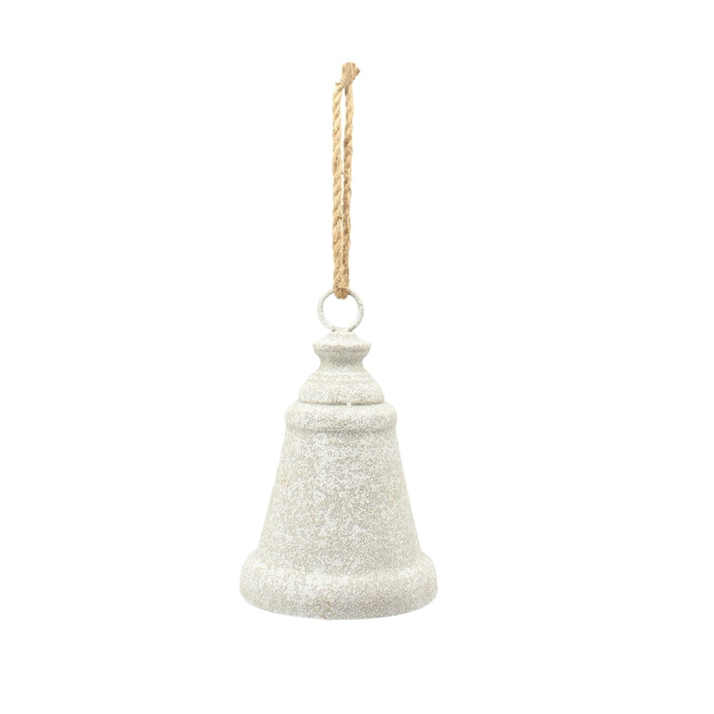 Whitewash Metal Bell - 28cm