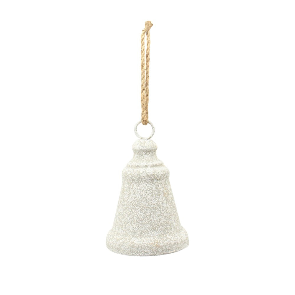 Whitewash Metal Bell - 22.5cm