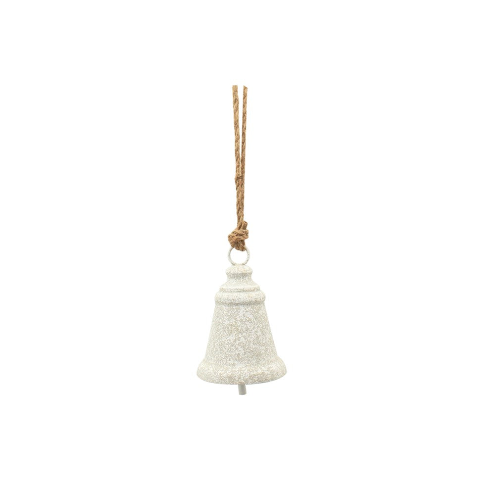 Whitewash Metal Bell - 17.5cm
