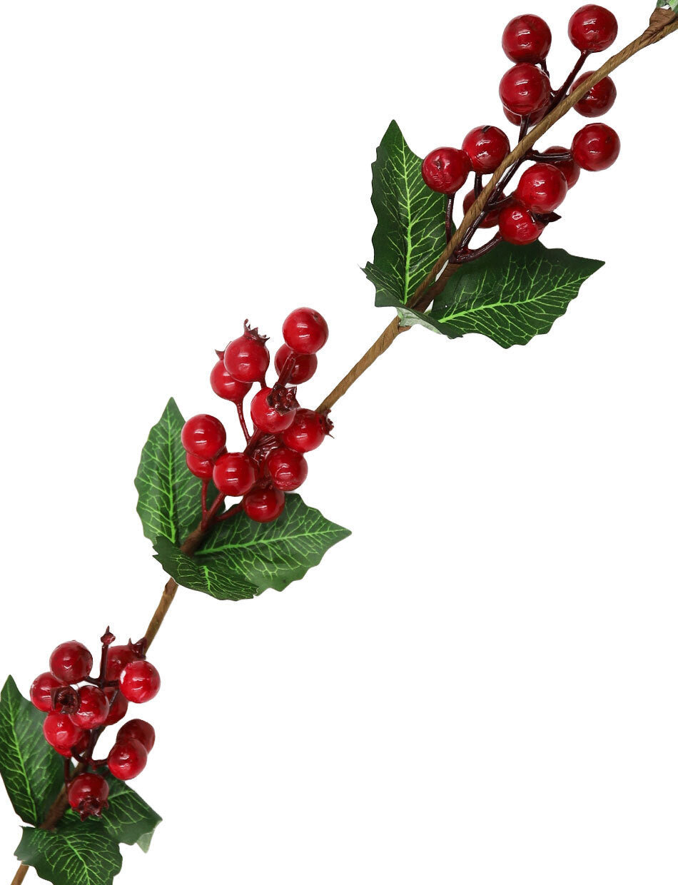 Garland With Red Berries 1.3m