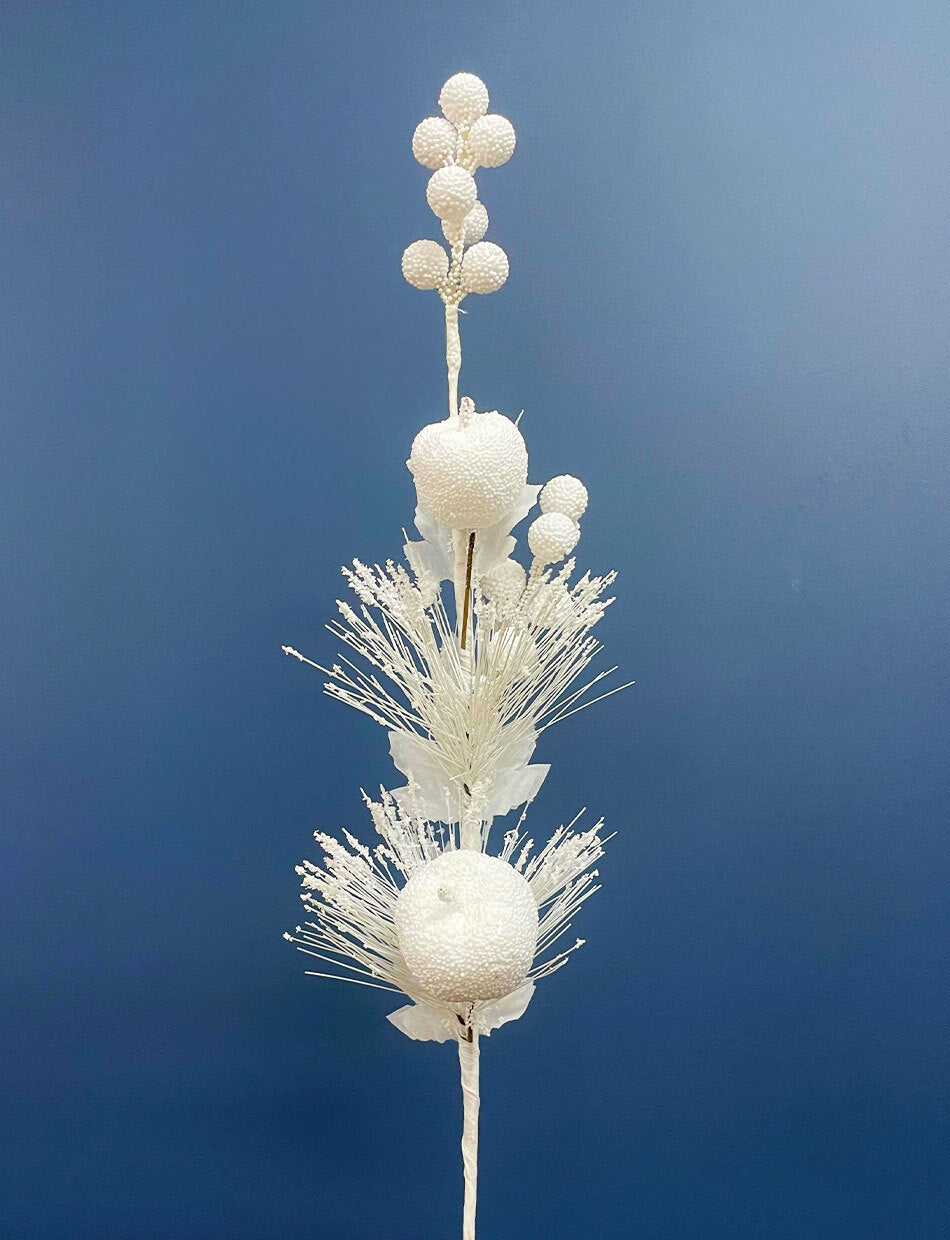 White Berry Pick 50cm