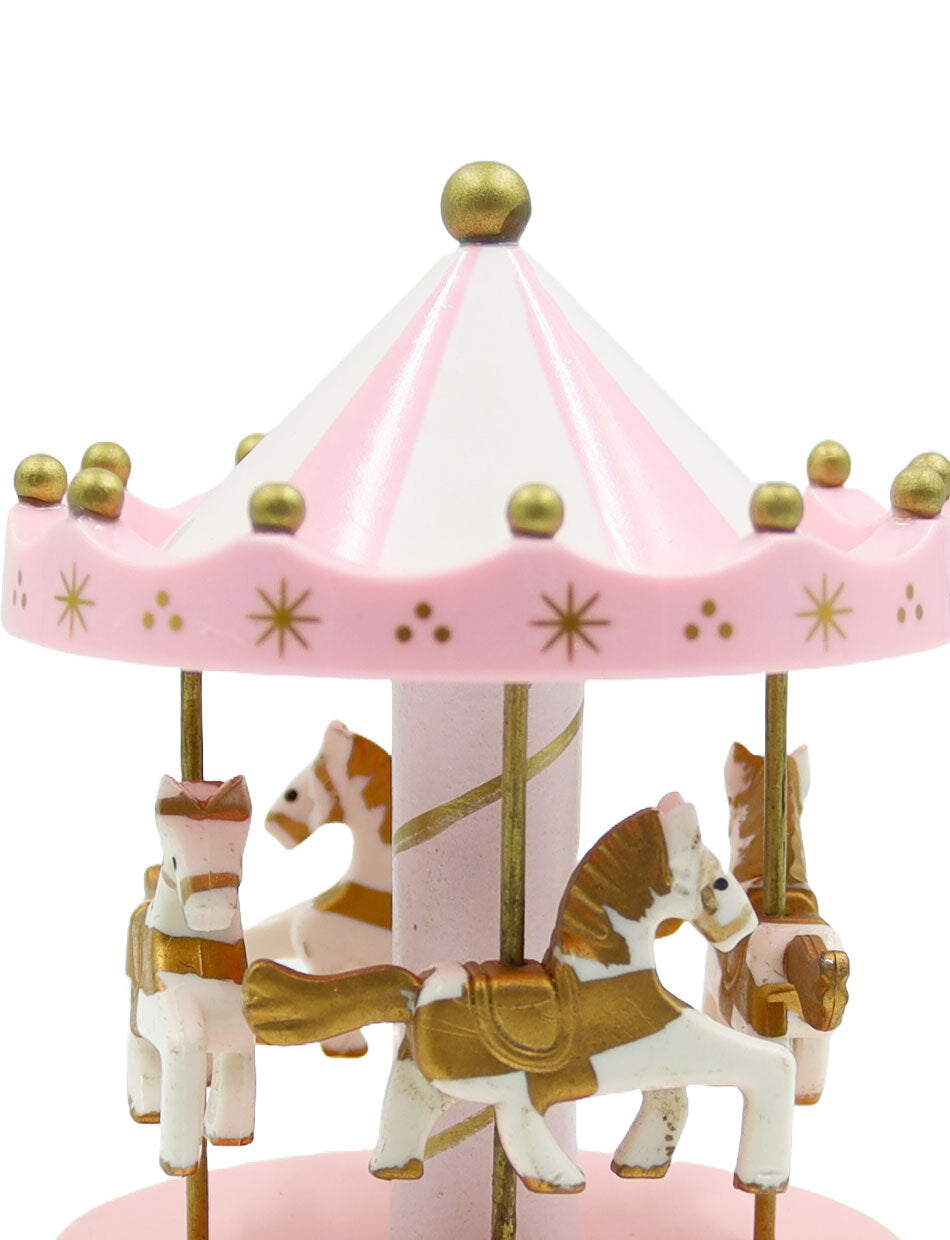 WOODEN Musical Carousel - Pale Pink