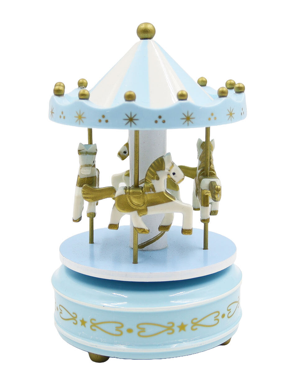 WOODEN Musical Carousel - Baby Blue