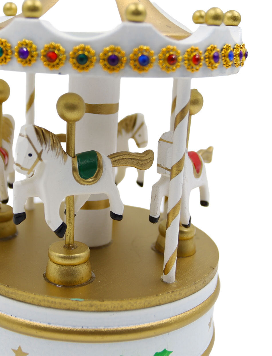 WOODEN Musical Carousel - white