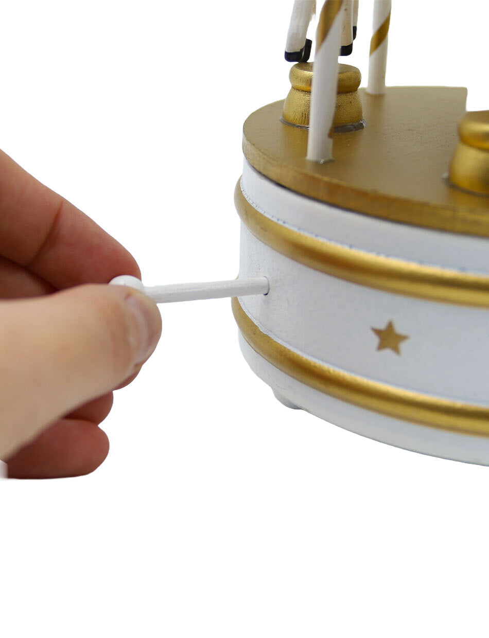 WOODEN Musical Carousel - white