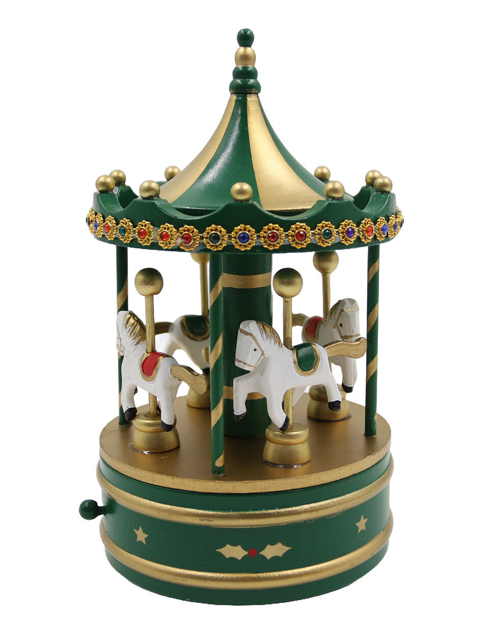 WOODEN Musical Carousel - Green