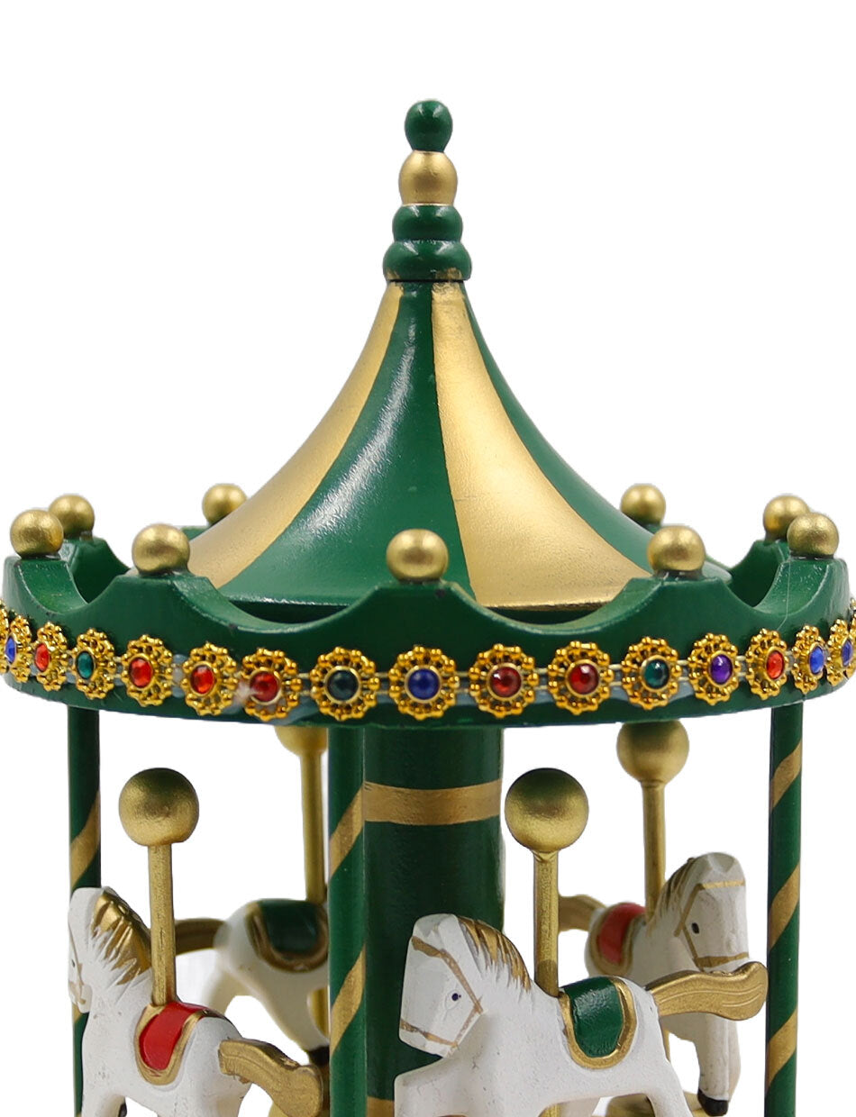 WOODEN Musical Carousel - Green