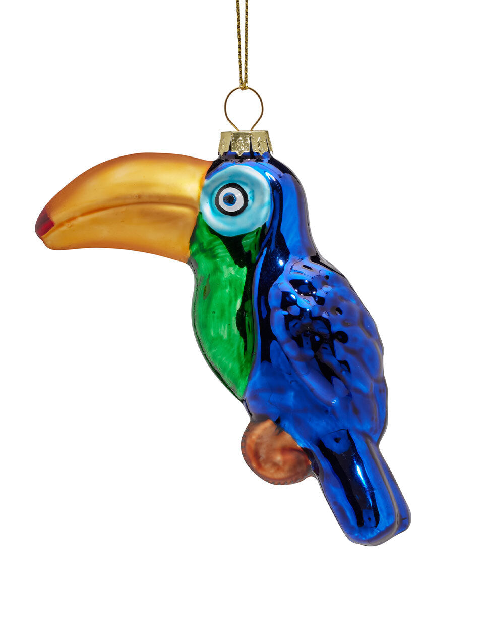 Christmas Decoration Glass Toucan 11.5cm