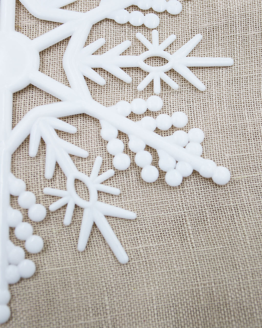 WHITE SNOWFLAKES 12 Pack 120mm Ornament