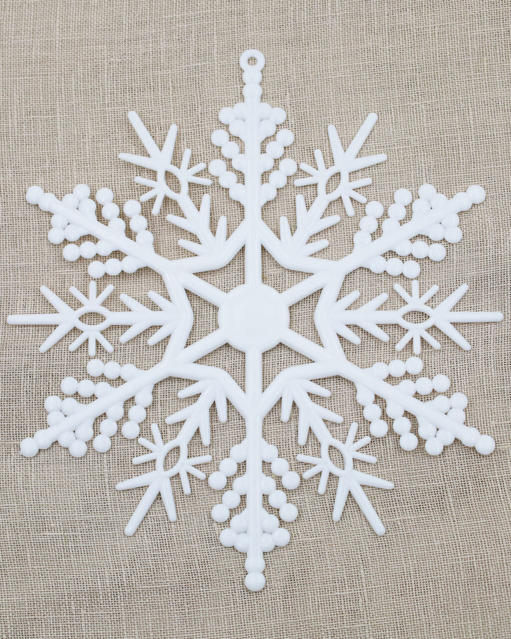 WHITE SNOWFLAKES 6 Pack 180mm Ornament