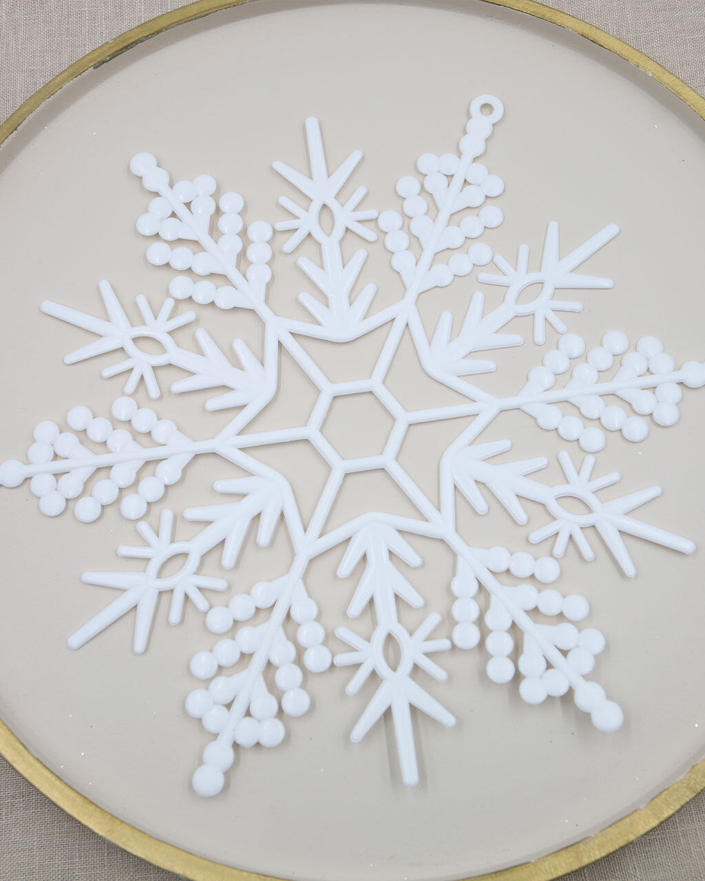 WHITE SNOWFLAKES 4 Pack 300mm Ornament