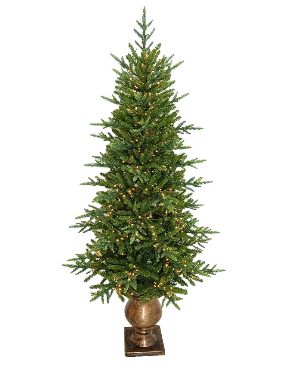 Alberta Potted Pine 6ft/180cm Prelit Dual Colour Christmas Tree