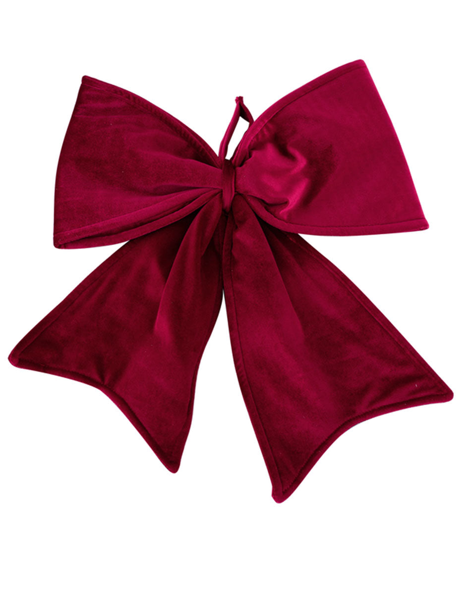 Red Velour Bow 50cm x 45cm