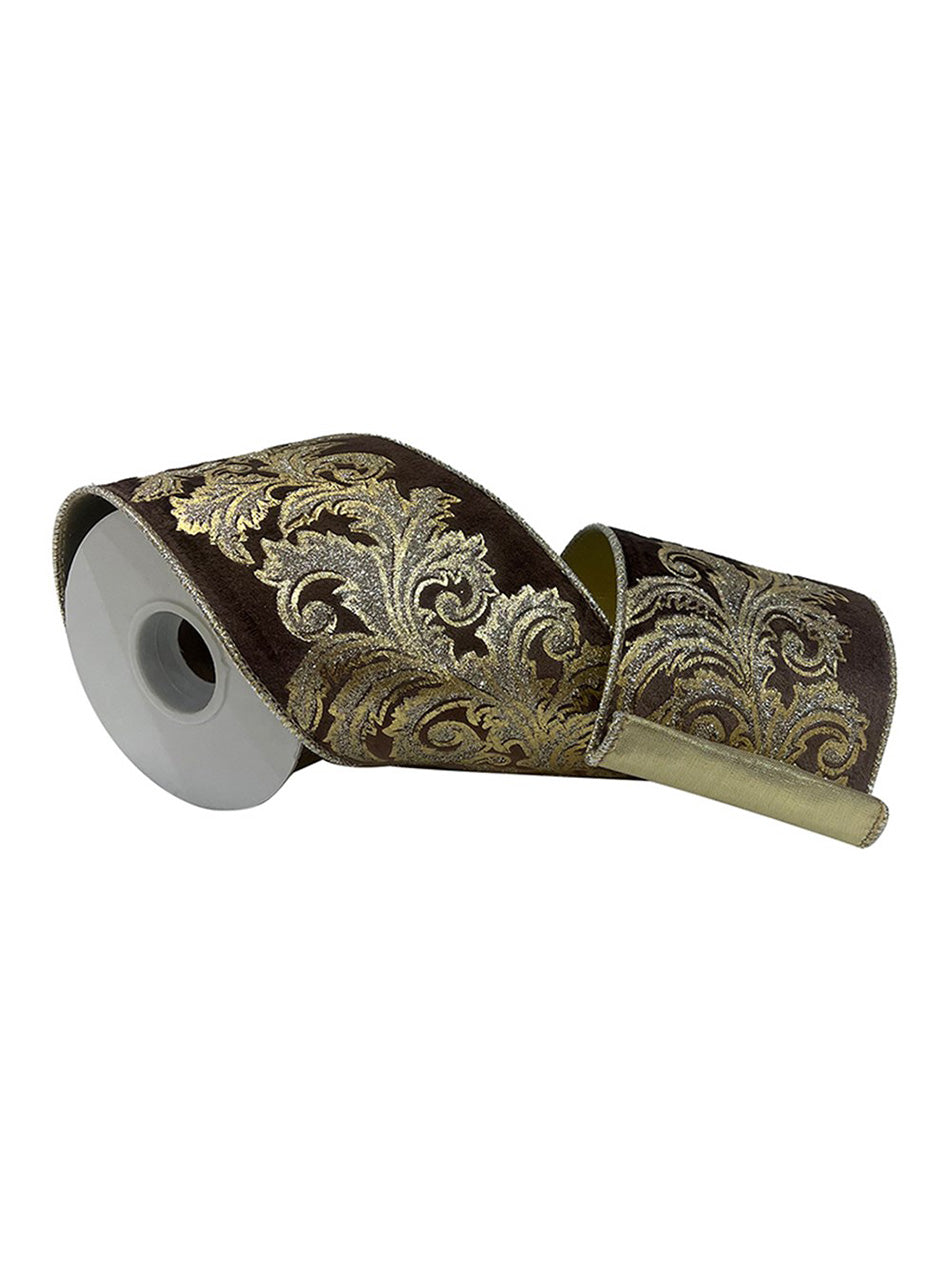 Chocolate Ribbon with Gold Leaf Detail