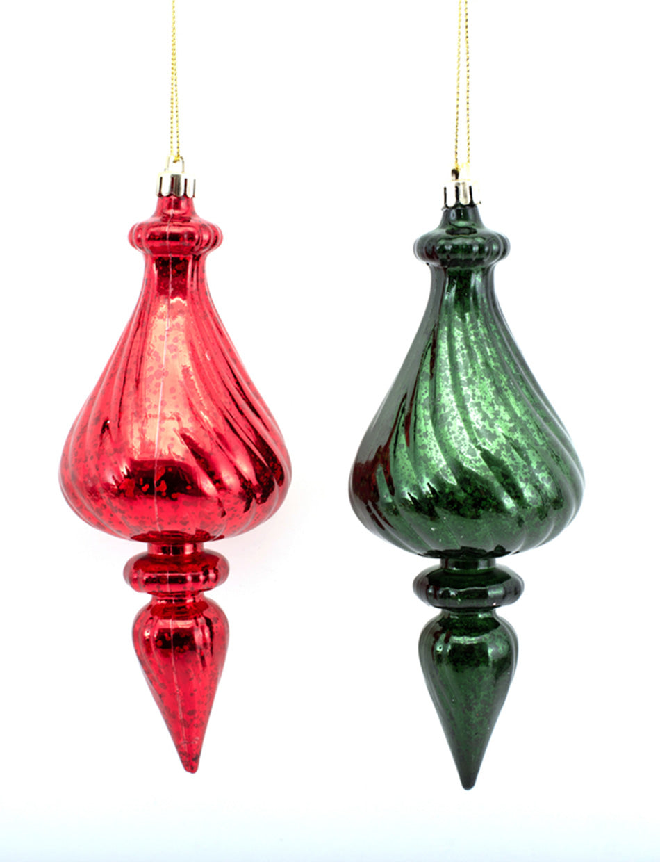 Red and Emerald Finals set of two 18cm