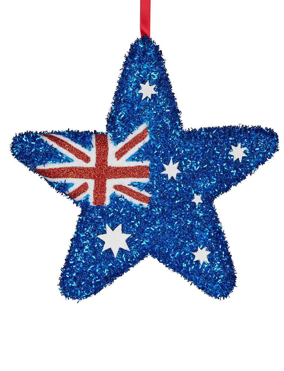 Aussie flag hanging decoration 25cm