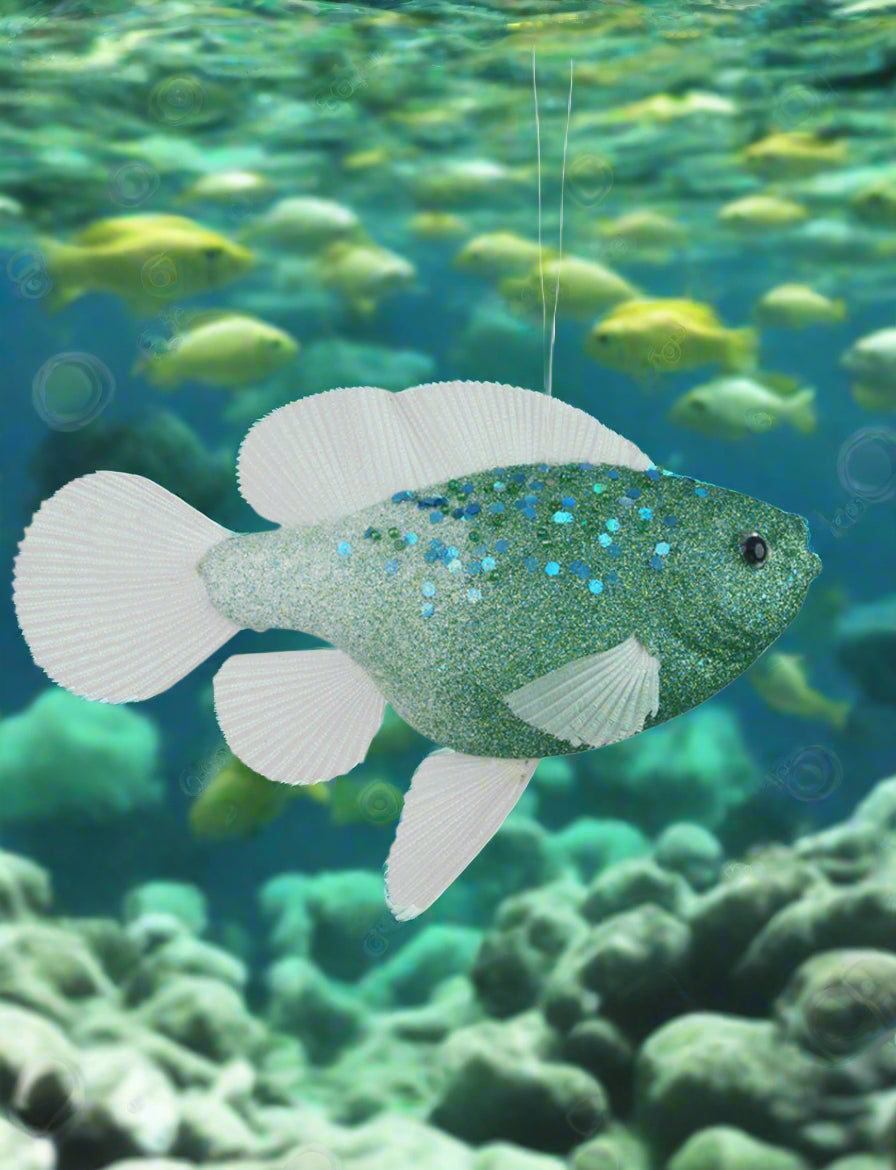 Blue Fish Christmas Tree Ornament