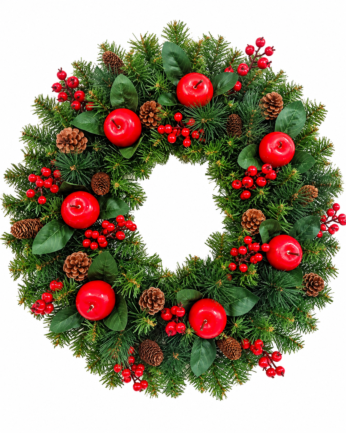 Orchard Evergreen Wreath 71cm Green Pre Decorated