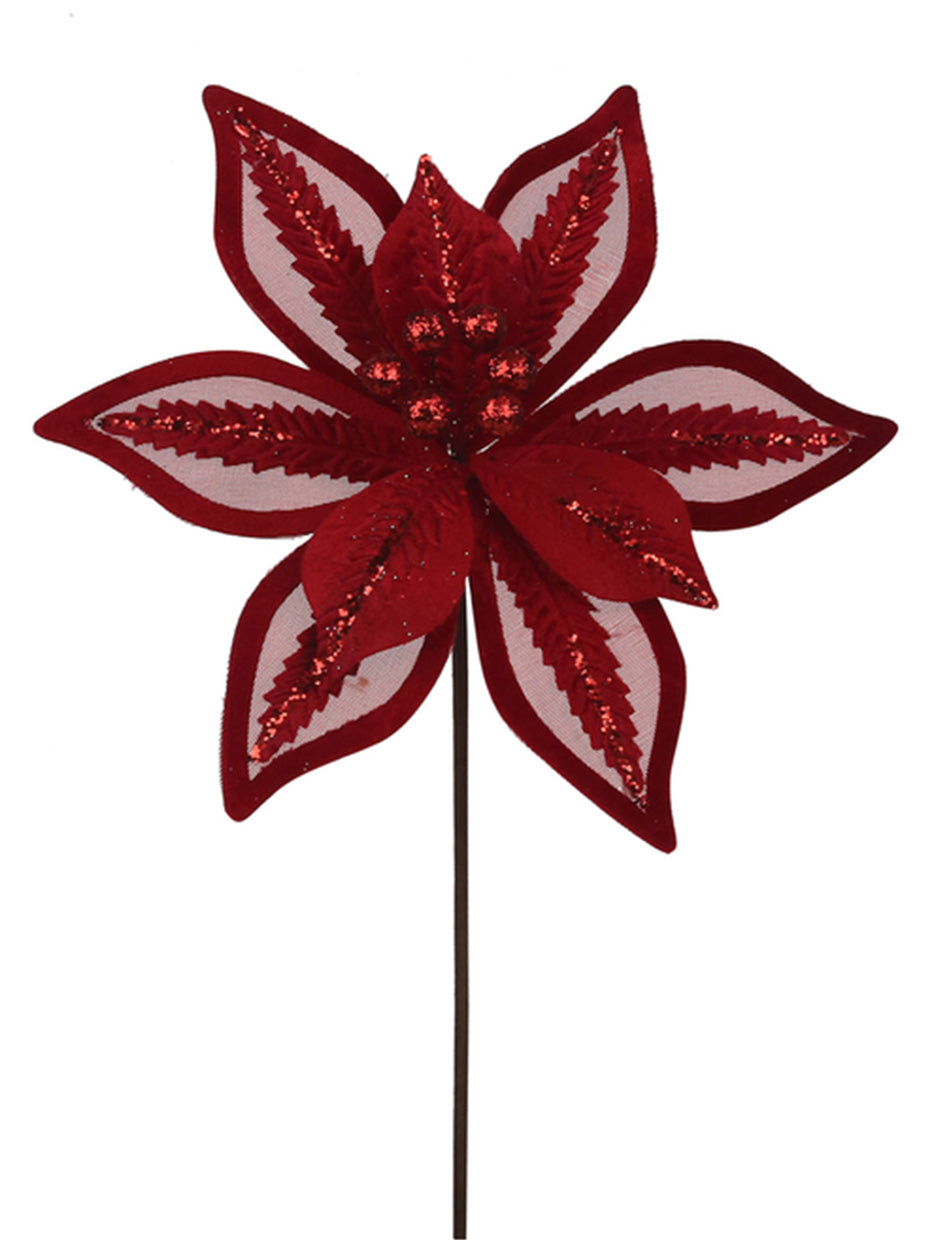 Red Poinsettia 35cm