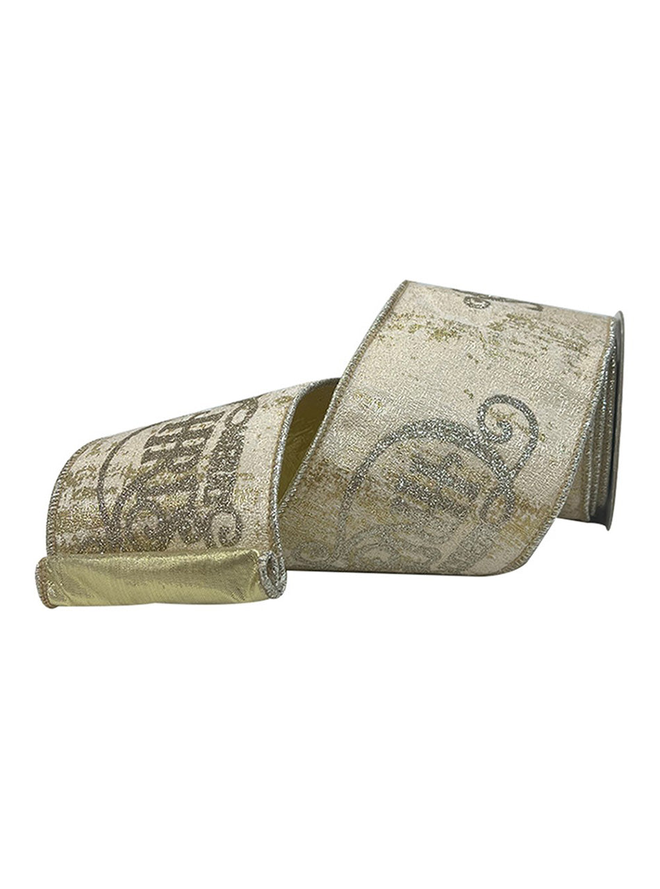 Champagne Ribbon with Merry Christmas