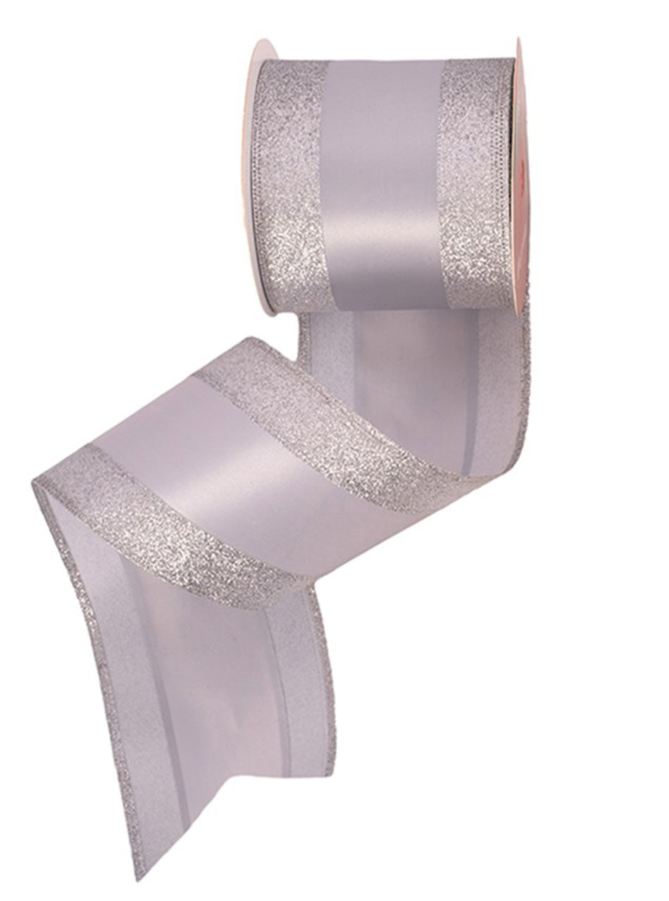 Silver Fabric Ribbon Mesh